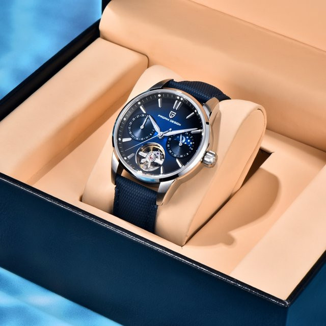 Pagani Design Armbanduhr, Automatik, Edelstahl, Moon Phase, 41 mm, Herren - Bild 1