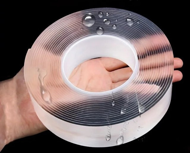 Superstar kes doppelseitiges Klebeband transparent waschbar und wiederverwendbar wasserdicht für Küche und Badezimmer - Bild 1