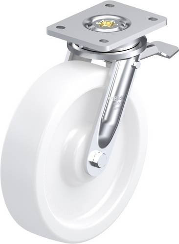 Blickle Lenkrolle LO-SPO 250G-ST mit Feststeller in Weiß, Rad-Durchmesser: 25 cm, Tragfähigkeit: 1200 kg - Bild 1