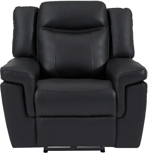 Vente-unique Relaxsessel Kenneth aus Leder in Schwarz mit Armlehnen, Höhe: 97 cm - Bild 1
