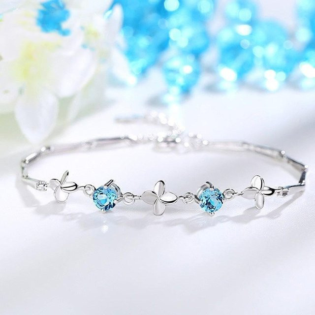 Lucky Star Jewelry Armband, 925 Silber, blau, Damen - Bild 1