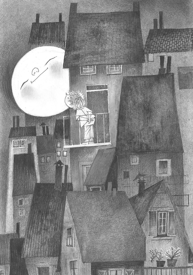 KEK Amsterdam Mural Moonlight Wandtattoo Vlies Tapete in Schwarz Weiß Grau mit Vintage Abstract Design, Breite: 194,8 cm - Bild 2