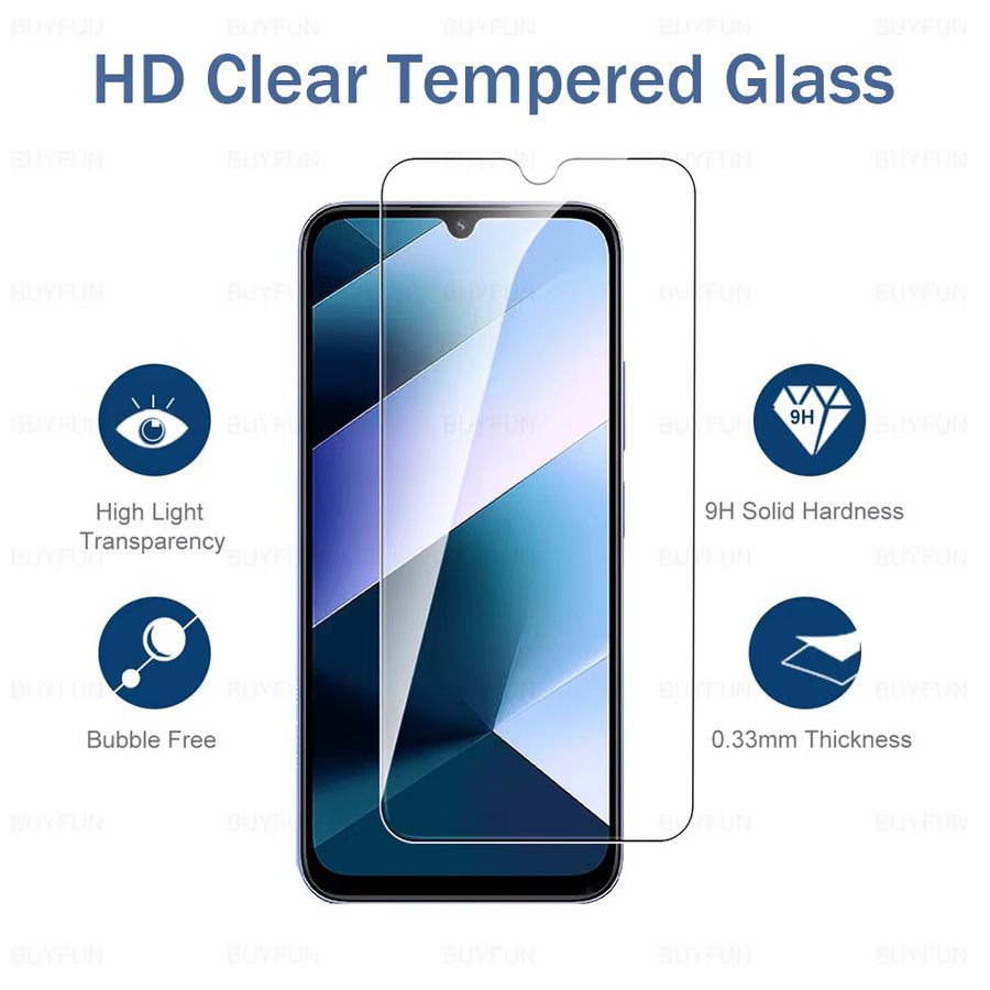 2er-Set Xiaomi Poco C85 4G Displayschutzfolie aus gehärtetem Glas, transparent - Bild 3
