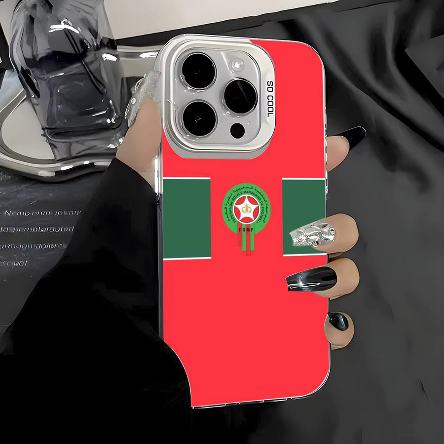 Stoßfeste iPhone Handyhülle mit Marokko-Flagge Design aus transparentem TPU für Apple iPhone 11 12 13 14 15 16 17 Pro Max - Bild 3