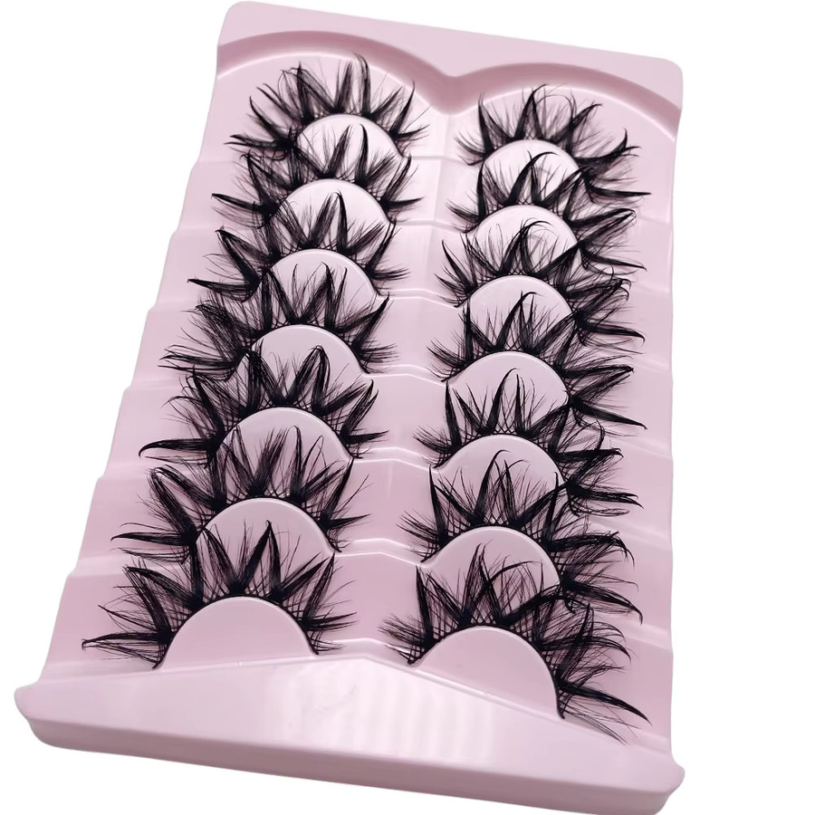 Künstliche Wimpern, 3D-Katzenaugen-Wimpern, Black, 7 Paar - Bild 3