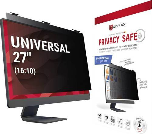 DISPLEX Displayschutzglas mit Blickschutz Universell 1 Stück - Bild 1