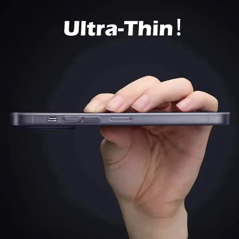 Ricestate Ultradünne iPhone Hülle aus matter PP-Hartschale, Transparent oder Schwarz, kompatibel mit iPhone 17 Air, 17 Pro, 16e, 17e, 16, 15, 14, 13, 12, 11 Pro Max - Bild 4