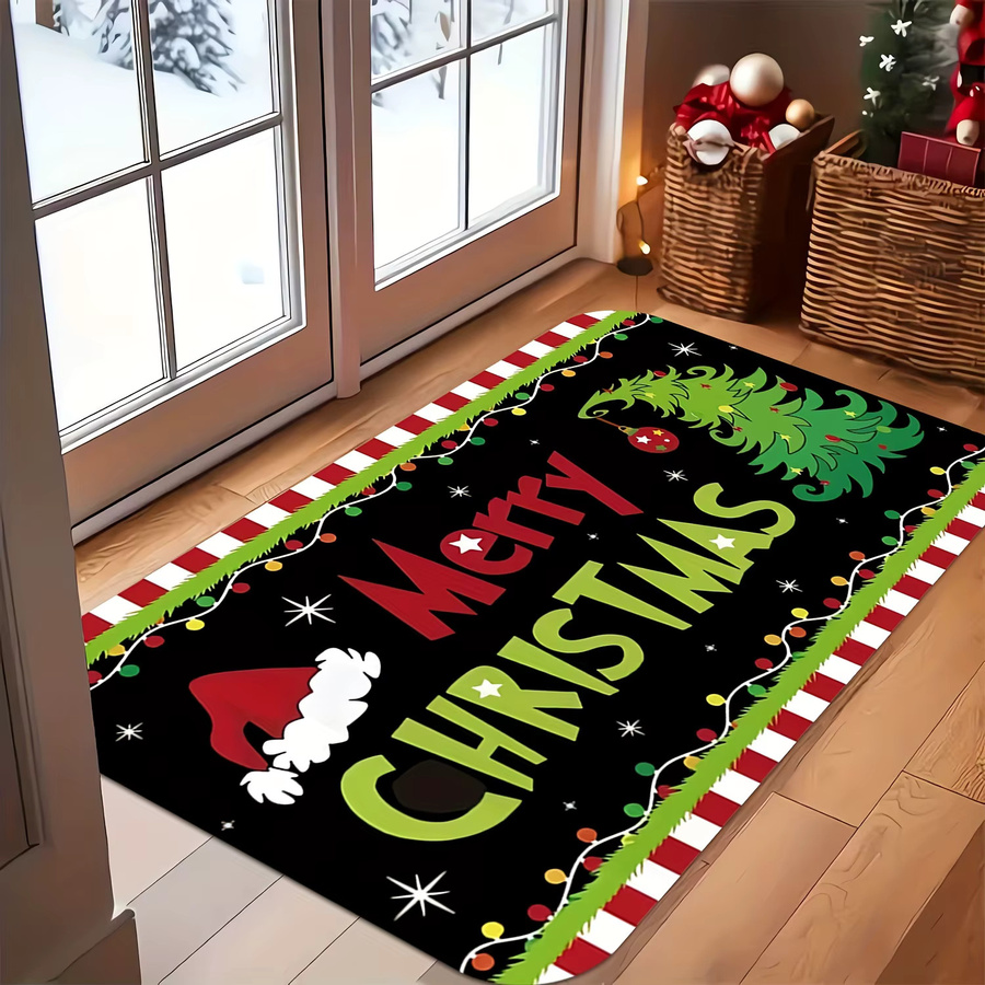 VIKAMA Weihnachtsteppich Motivierte Fußmatte für Wohnzimmer, Schlafzimmer und Outdoor, Mehrfarbig, B/T: 60 x 40 cm - Bild 5