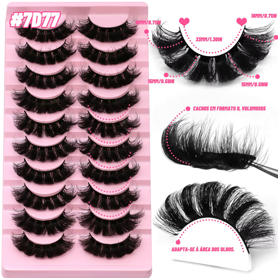 VELTRINAY DF04 Falsche Wimpern, 3D Faux Nerz, Unisex - Bild 4