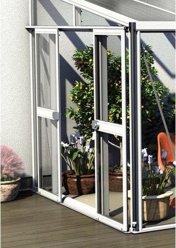 Vitavia Doppelschiebetür-Kit für Gewächshäuser Athena und Helena, Weiß, B/H: 119 x 176 cm - Bild 2