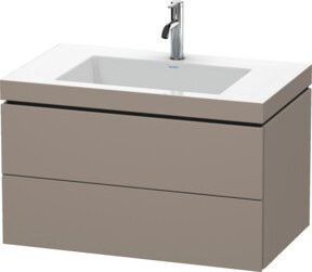 Duravit L-Cube Waschtischunterschrank c-bonded in Grau Matt, wandhängend, B: 80 cm, T: 48 cm, H: 50 cm - Bild 1