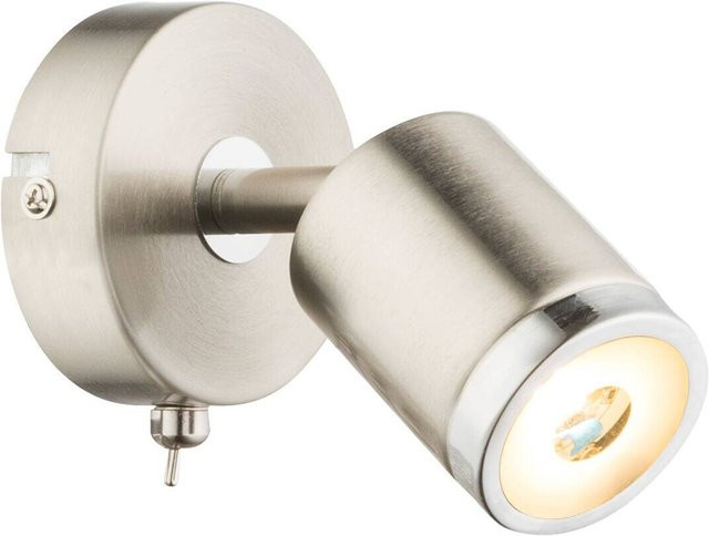 GLOBO Spot Comore Wandleuchte aus Metall in Nickel, B/H: 8 x 12 cm - Bild 1