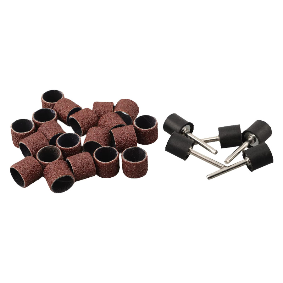 Vibratite Schleiftrommel-Set mit Stange und 25 Schleifringen für Holzbearbeitung, Körnung 40-320, 1/2 Zoll - Bild 3
