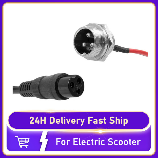 Runder 3-Loch 3-Pin Akku-Ladeanschluss Inline-Anschluss für Elektroroller-Ladekabel - Bild 1