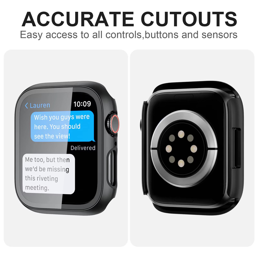 PEO Uhrenzubehör Hülle für Apple Watch, 42 mm, 46 mm, Schwarz, 2er-Pack - Bild 4