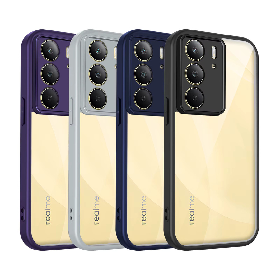 Transparente Silikon Handyhülle mit Luftpolster und matter Rückseite für Realme C75, C71, C73, C75X und Realme 14X - Bild 1