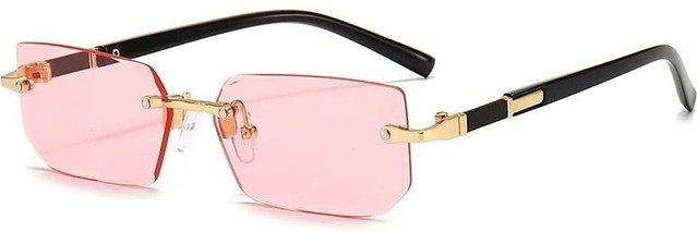 NATAWA Sonnenbrille randlos, rechteckig, pink, Damen - Bild 1