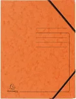 Exacompta Eckspannmappe DIN A4 mit Gummizug in Orange, beschriftbar aus Colorspan-Karton - Bild 1