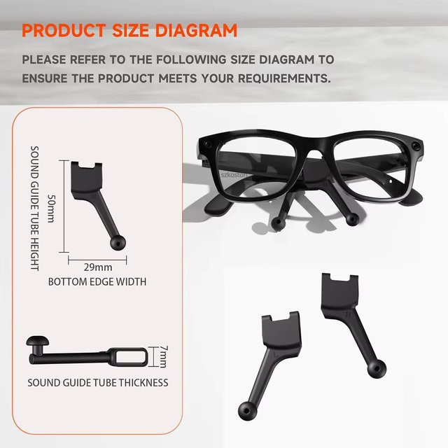 Voice Focus Datenschutz-Ohrstöpsel aus Silikon in Weiß als Verstärker für Ray-Ban Meta Smart Glasses Gen1/2 Wayfarer Skyler Headliner - Bild 1