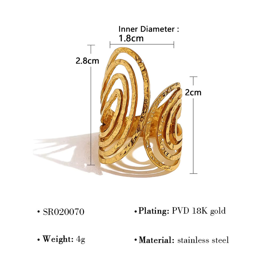 WILD & FREE Ringe, 18 Karat vergoldeter Edelstahl, Damen - Bild 4