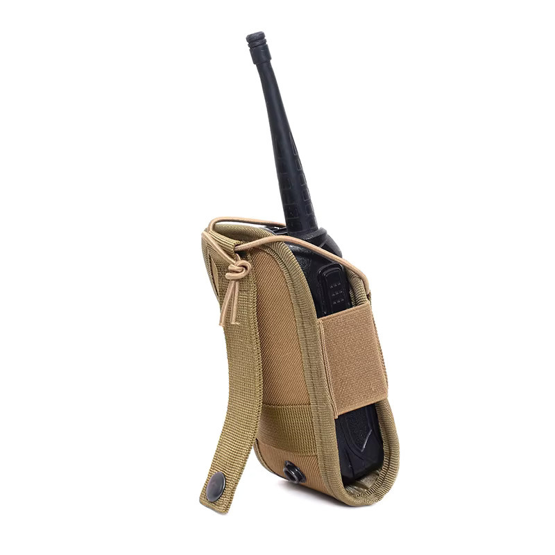 Aitalker Taktische Walkie-Talkie-Tasche in Beige, MOLLE-kompatible Multifunktions-Hüfttasche und tragbare Funkgeräte-Schutzhülle für die Jagd - Bild 3