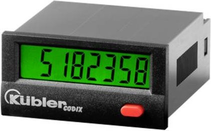 Kübler Group Impulszähler Codix 132 mit Batterie in Schwarz, Einbaumaße: B: 45 mm, T: 22 mm - Bild 1