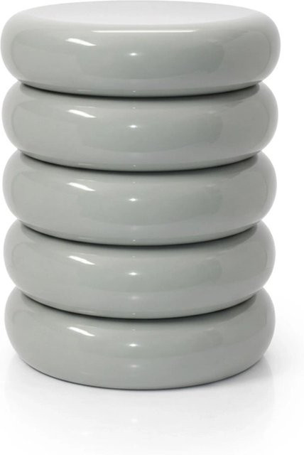 Relaxdays Beistelltisch aus Eisen im Bubble-Design, grau Hochglanz, rund, B/T/H: 45 x 31 x 31 cm - Bild 1