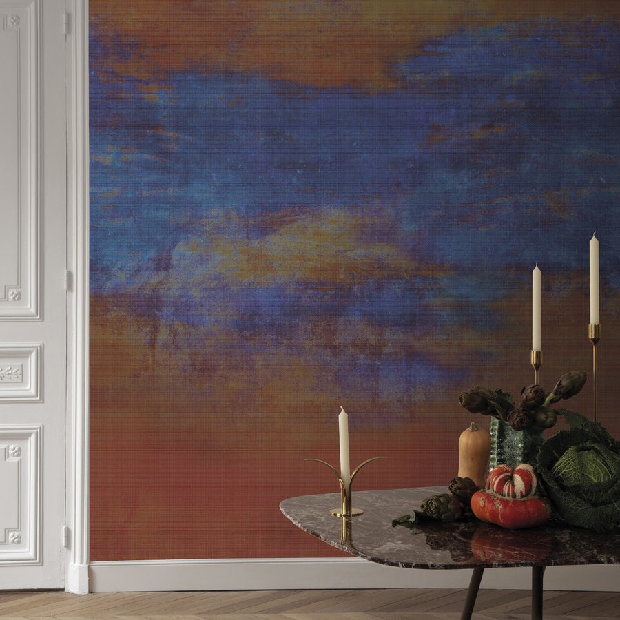 Nobilis Mural Cielo GRD23 Wandtattoo mit geometrischem Design in Blau und Multicolour, Textilhaft klebend - Bild 1