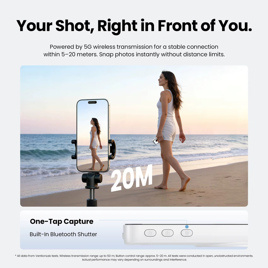 Vention Magnetischer Handy-Selfie-Monitor für drahtlose Bildschirmspiegelung, kompatibel mit iPhone 17 16 15 und Huawei Nova 13 14 - Bild 3