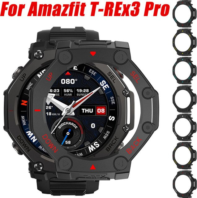 CAOWTAN Schutz-Bumper-Schale für Amazfit T-Rex 3 Pro 48mm, PC, Schwarz - Bild 1