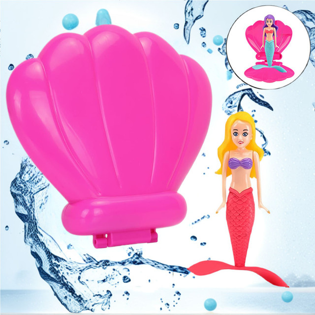 DSUE Meerjungfrau Pool Spielzeug, 2-teiliges Set, Prinzessin, Shell Spin Float - Bild 1
