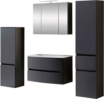 HELD MÖBEL Waschtisch-Set KOPENHAGEN, 7-teilig, grau, B/T/H: 180 x 40 x 35 cm - Bild 1