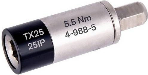 BERNSTEIN Drehmomentadapter 4-988-5 für Elektronik, 1/4 Zoll (6,3 mm), 5,5 Nm max, Silber - Bild 1