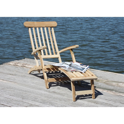 GARDEN PLEASURE Liegestuhl Java aus Teakholz in Beige, Höhe: 81 cm - Bild 2