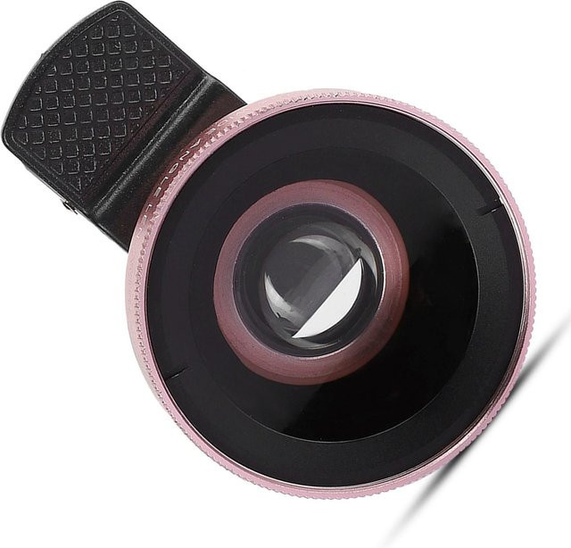 mfySpace 2-in-1 Mobiltelefon-Objektiv mit 0,45-fachem Superweitwinkel und Makrofunktion in Grau - Bild 1