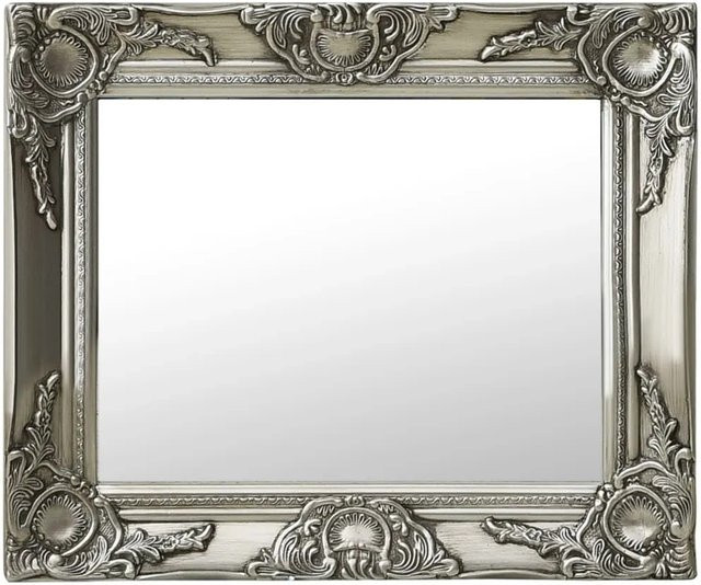 vidaXL Wandspiegel im Barock-Stil in Silber, B: 50 cm, H: 40 cm - Bild 1