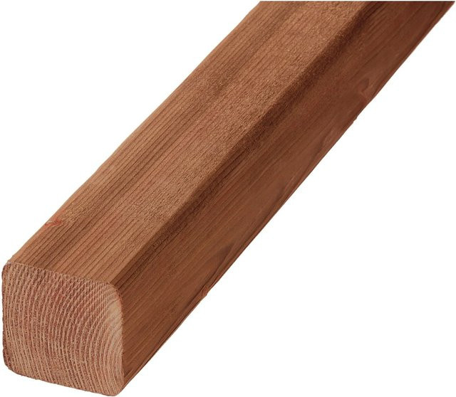 GartenLand Pfosten für Weidenzäune Zaunserie Sylt aus Holz, Braun, B/T: 9 x 9 cm, Höhe: 190 cm - Bild 1