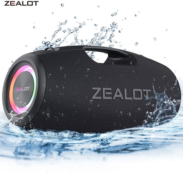 Zealot IJVERAAR-S78 Tragbarer Bluetooth Party Lautsprecher mit 120W Leistung und Bass Performance in Schwarz - Bild 1