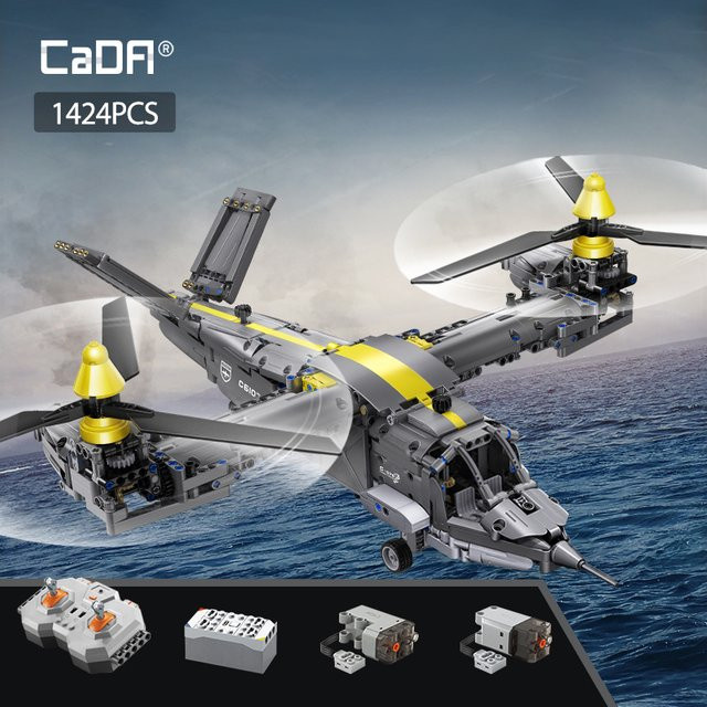 Cada Waffe RC Rotorcraft Kämpfer, Hubschrauber, Fernbedienung, 1424 Teile - Bild 1