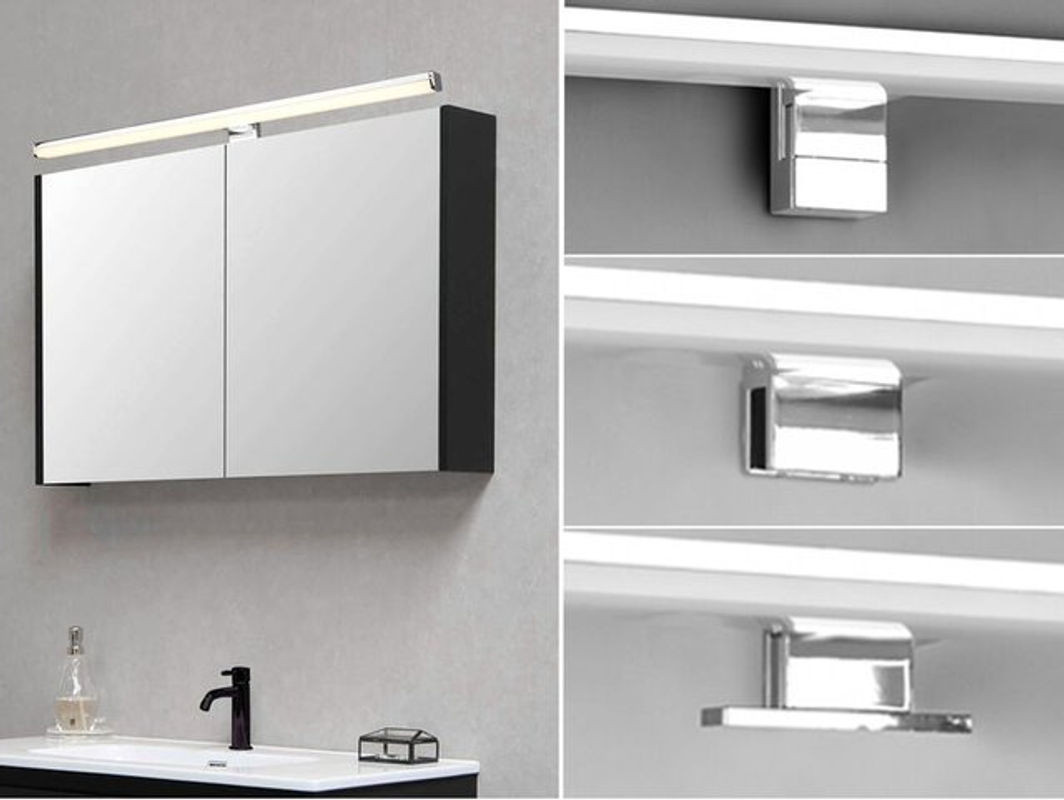 Trio LED Badezimmer Wandleuchte Lino in Chrom mit integriertem warmweißem Licht, Breite: 60 cm - Bild 1