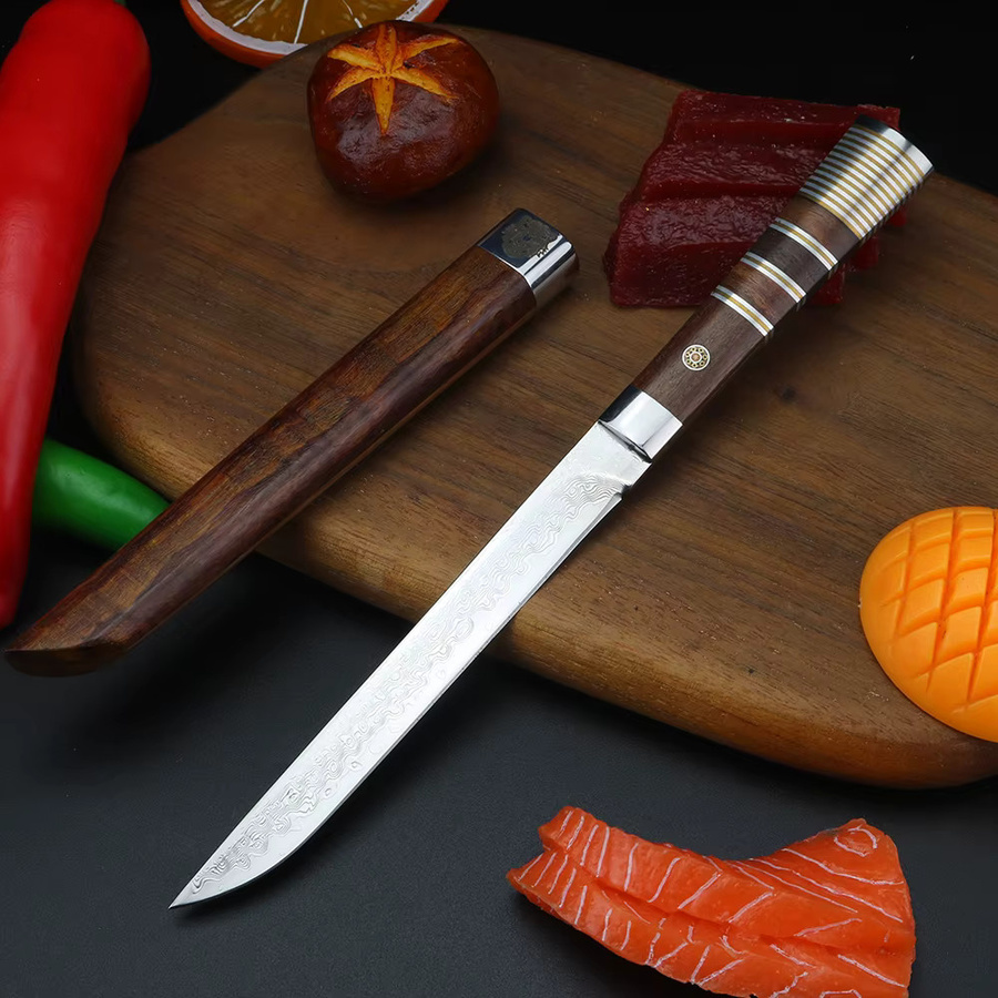 XUAN FENG Fleischschneider aus Damaststahl mit Holzscheide - Bild 2