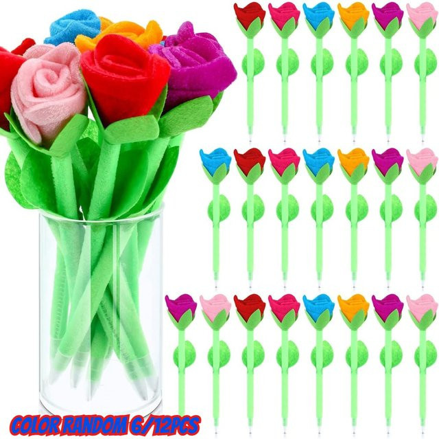 TWBEB Plüsch-Rosen-Kugelschreiber in Multicolour für Erwachsene - Bild 1
