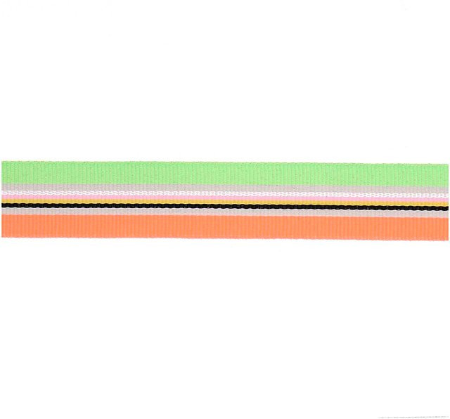 Rico Design Webband Multi Streifen Neon Rot/Glitter Bunt - Bild 1