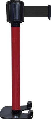 VISO Gurtabsperrpfosten RXLO1100ROBK LO3 in Rot mit 10m Gurtlänge, selbstständig stehend, Durchmesser: 8 cm, Höhe: 111 cm - Bild 1