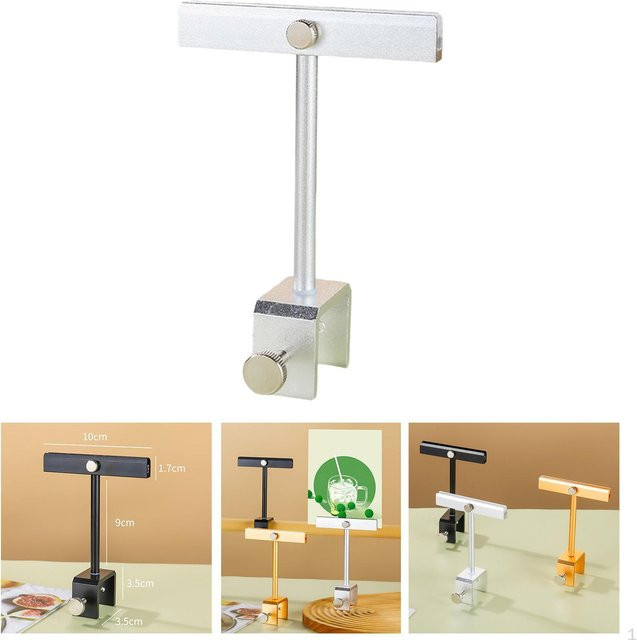 Preisschildclip Klemme für Schildhalter und Display an Kleiderständern und Supermarktrohren von Crafttradeonline in Silber aus Aluminium - Bild 1