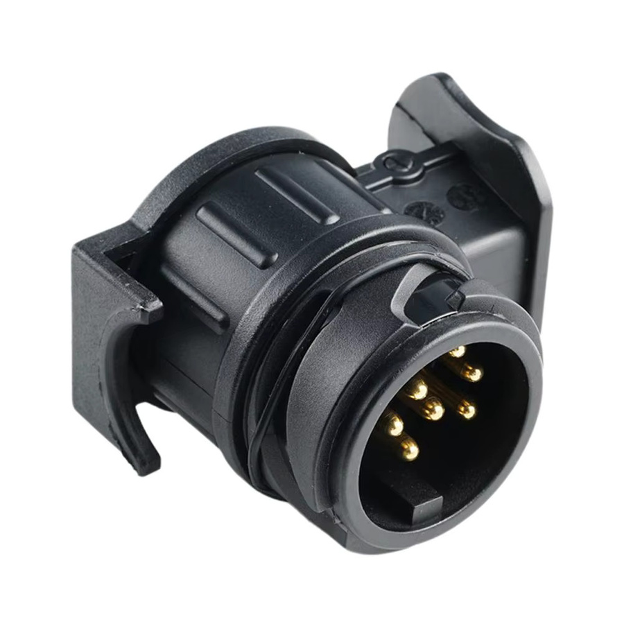 Europäischer Anhänger Adapter von 13 auf 7 Pin Stecker für Lkw und Wohnmobile in Schwarz - Bild 5