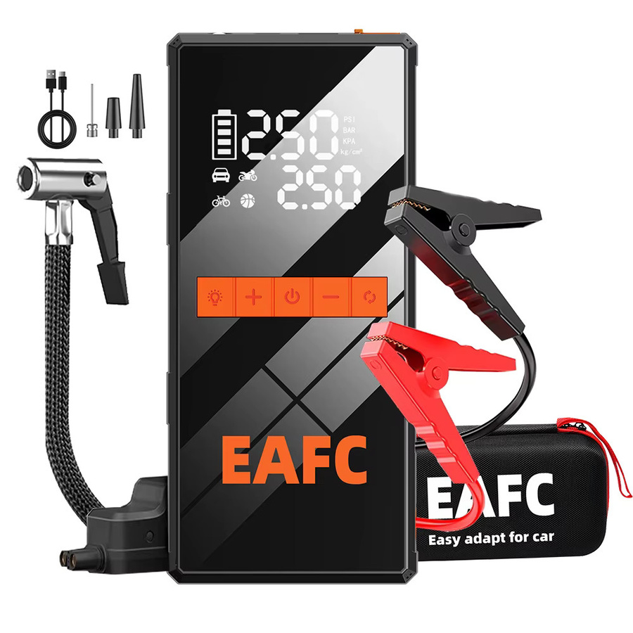 EAFC 1200A Auto Starthilfe und tragbarer 2-in-1 Luftkompressor in Schwarz - Bild 6