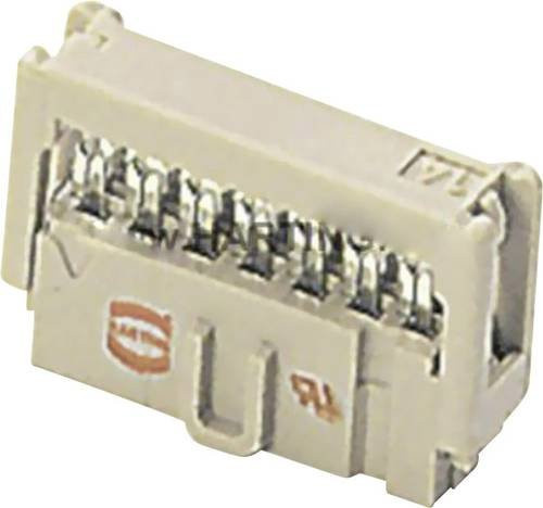 Harting Federleiste Gesamtpolzahl 34 in Weiß, 2 Reihen - Bild 1
