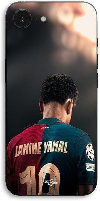 MANIACASE iPhone SE 2024 Hülle Lamine Yamal FC Barcelona Schwarz Multicolour - Bild 1