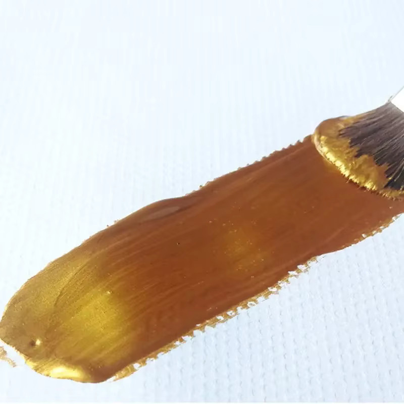 Goldene Acrylfarbe mit Metallperlglanz für DIY-Projekte, wasserfest und lichtecht, 100 ml - Bild 1
